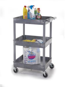GPC Plastic Multi Purpose Trolleys - 3 Shelf Trolley